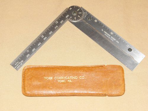 PROTRACTOR / 8&#034; RULER EXECUTIVE POCKET PAL WITH CASE.
