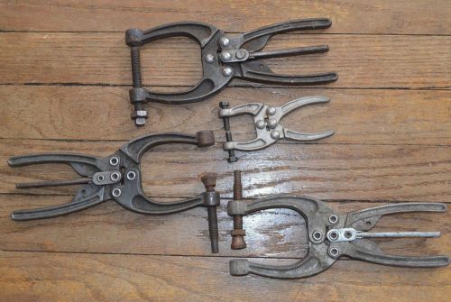 Lot of 4 DE STA CO DETROIT STAMPING TOGGLE, SPRING CLAMPS #424 #462 VINTAGE