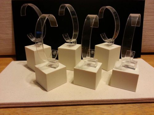 Fossil Watch / Bracelet Display Stands, cream in color