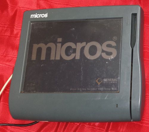 MICROS POS SYSTEM: MODEL WORKSTATION 4 LX SYSTEM UNIT 400714-001 D wo stand Used