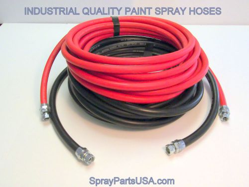 Set of 30&#039; fluid &amp; air paint spray hose assemblies, conventional &amp; hvlp for sale