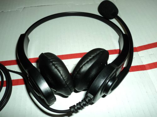 Dual earphone headset - heavy duty flexible boom mic microphone for any radio !! for sale