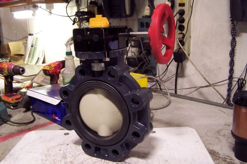 New asahi america 6&#034; flanged butterfly valve w/ manual actuator 09f5947g for sale