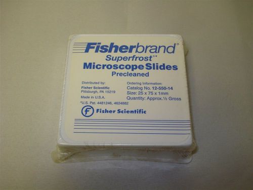 Fisher Brand SuperFrost Microscopic Slides Pre-Cleaned Cat. 12-550-14