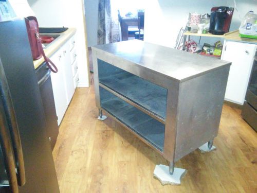 Prep Table 48x24x34 All S/S Flat Top Enclosed Work Table NO Door Cabinet