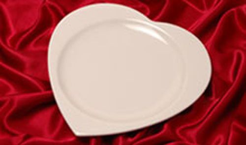 Heart Shaped Dinner Plates Platters (Set of 12) Syracuse China - Home Restaurant