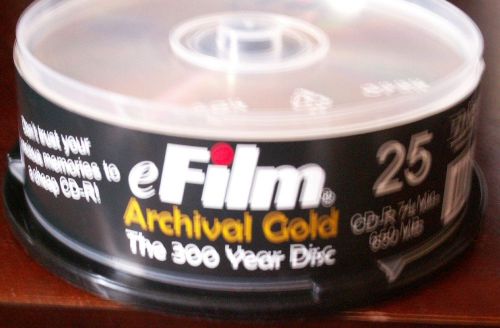CD-R 74 MIN 650 MB E FILM ARCHIVAL GOLD  DISC 24 PACK RECORDABLE COMPACT DISC