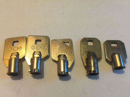 Lot of 5 vintage Vending Machine Keys. Ace, Gem, Sefelock Limited and More