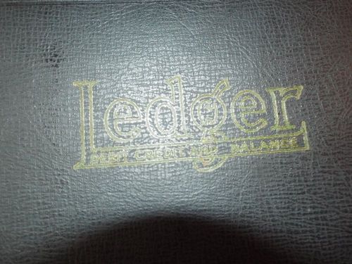 Vintage Ledger Debit Credit and Balance log Ledger