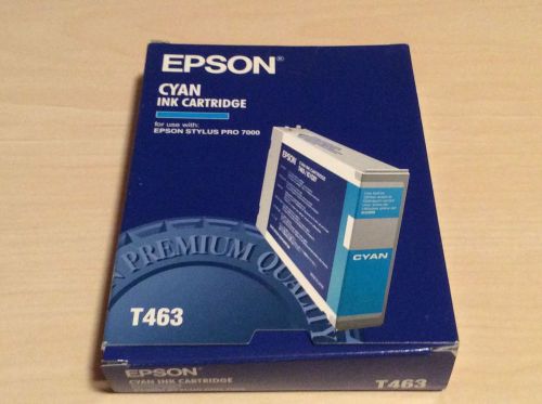 New Genuine Epson Stylus Pro 7000 Cyan Ink Toner T463 - Expired 2009 NIB NIP