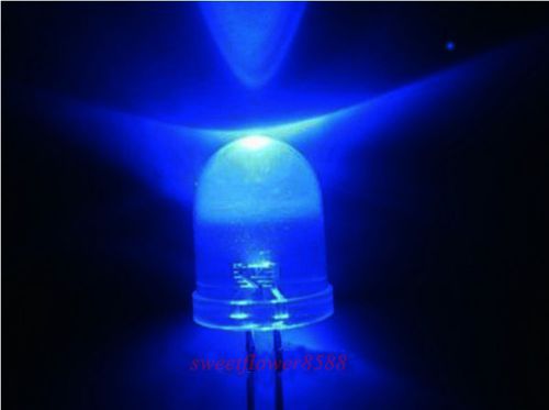 50pcs 10mm Round blue Ultra Bright LED light 20000MCD Lamp New Free Shipping