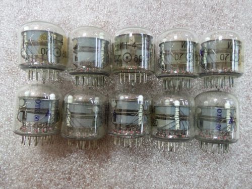10 Pcs IN-4 IN4 Big Nixie Tubes for clock NOS OTK Made in USSR NEW