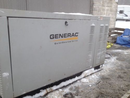 Generac quiet source propane generator, 22kw, 3 phase, low hours for sale