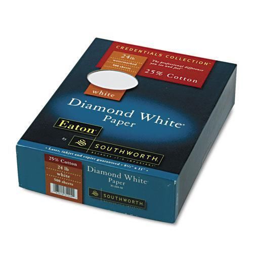 New southworth 31-224-10 25% cotton diamond white business paper, 24 lbs., 8-1/2 for sale