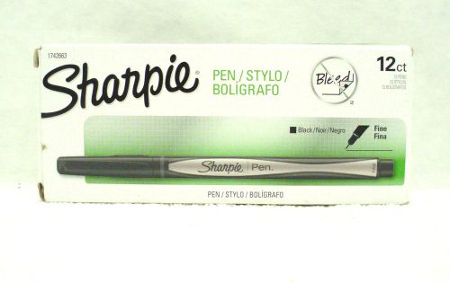 Sharpie Pen, Fine Point, Black - 12 Ct.