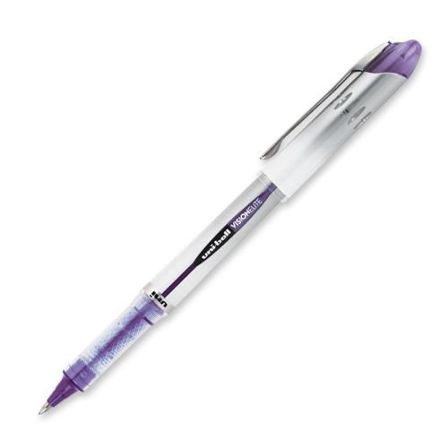 LOT OF 12  Uni-Ball Vision Elite Rollerball Pen -0.8mm - Purple Ink - SAN69025