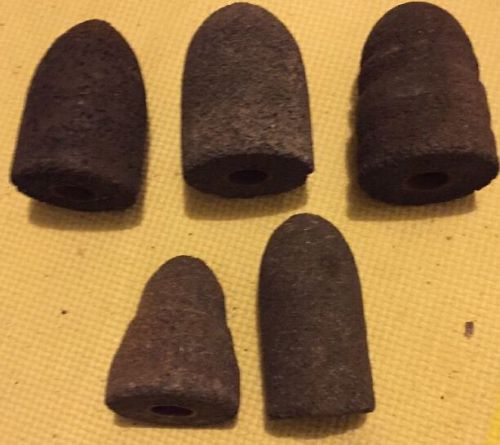 Lot of 5 used 5/8-11 threaded abrasive grinder cone stone/rock wheels for sale