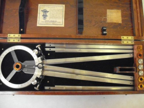 Warren-Knight Co. Three Arm Metal PROTRACTOR  Right Handed