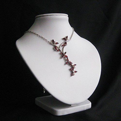 6.2&#034; White Necklace Jewelry Display Stand Choker Bust Showcase