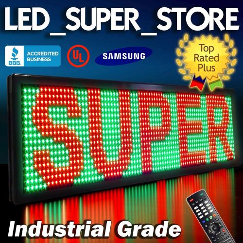 LED Sign DOUBLE SIDED 12&#034; x 41&#034; Tricolor P15 Programmable Outdoor Message