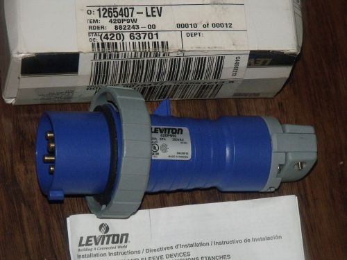 Leviton watertight plug pin and sleeve 420p9w 20 amps 250 v volts 3 pole 4 wire for sale