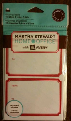 Martha Stewart Shipping Lables 2 1/2x3 3/4. Free shipping.