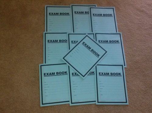 10 BIG exam blue books TEST 16 ruled numbered pages ESSAY finals college school