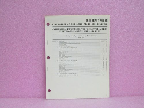 Military Manual 621B, 621BK Oscillator Calibration Procedure (5/69)