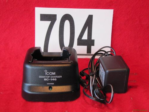 Icom bc-146 ~ two way radio desktop battery charger w/ power supply ~ #704 for sale