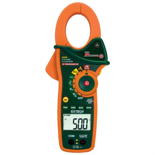 Extech ac/dc 1000 amps true rms ir thermometer measurements digital clamp meter for sale