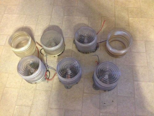 5 USED AS-IS Star Strobe Lights w/Clear Lens Lenses for PARTS