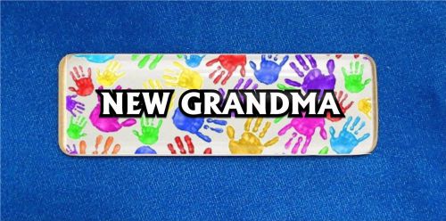 Handprints Custom Personalized Name Tag Badge ID Grandma Kids Daycare School