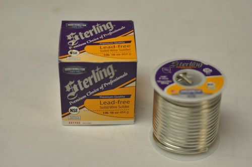 STERLING LENOX WORTHINGTON Lead Free Solid Wire Solder 1 LB WS15086 331755 NEW!