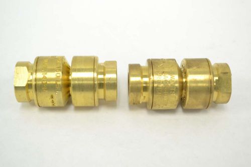 Lot 2 watts n9 back flow preventer brass 1/4in npt check valve b356496 for sale