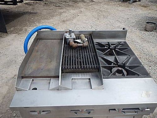 Garland Combination 12&#034; Stove, 12&#034;Grill &amp; 12&#034; Char Broiler, Refrigeration