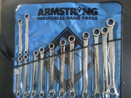 13 Pcs. Armstrong 12 Pt. Polish Ratcheting Combination Gear Wrench Metric Set
