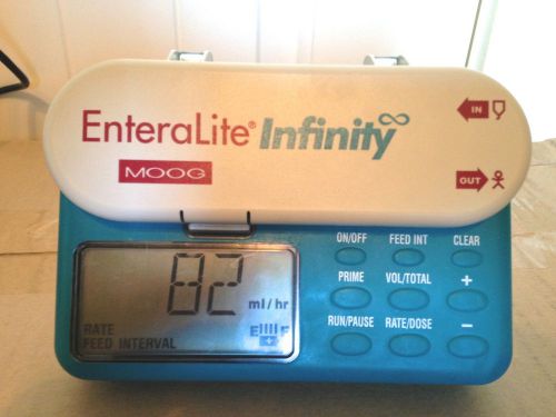 Moog enteralite infinity enteral feeding pump, clamp and charger see details for sale