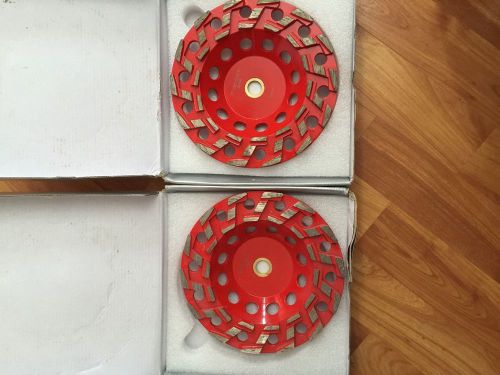 2pk 7” turbo segment pro diamond grinding cup wheel- premium quality for sale