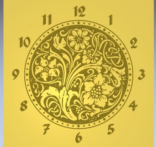 New Wall Clock Daraht_2 3d or engrave STL file - Model for CNC Router Machine