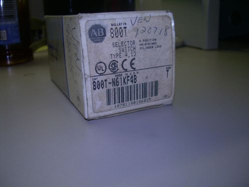 800T-N61KF4B Keyed Selector Switch Allen-Bradley