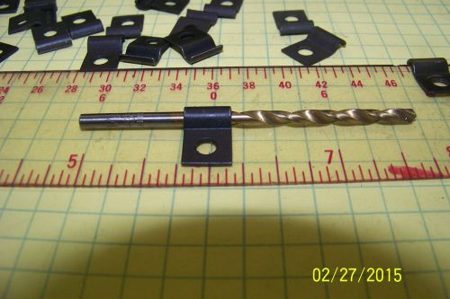 Tube clamp steel 3/8&#034; x 1/2&#034; one hole black for 1/8&#034; tubing or wire  lot of 25 for sale
