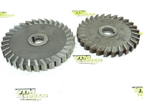 PAIR OF HSS HEAVY DUTY NATIONAL MILLING CUTTERS 7&#034; &amp; 8&#034; WITH 1-1/4&#034; BORE