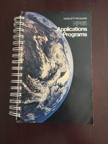 Hewlett Packard HP-25 Applications Programs Handbook Manual USA 1975