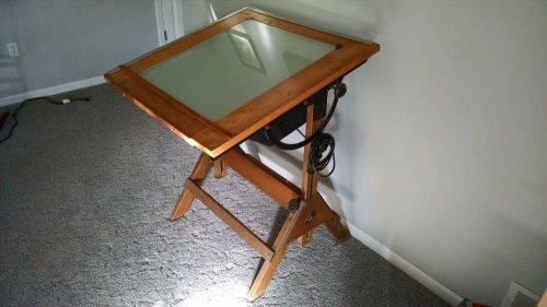 Antique Hamilton Lighted Drafting Table