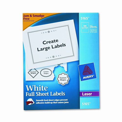 Avery Consumer Products 5165 Shipping Labels with Trueblock Technology, 100/Box