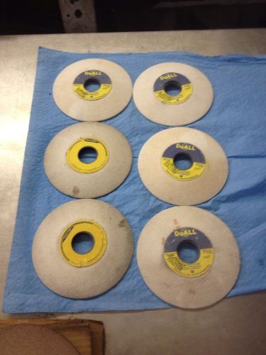 Lot of 6 - 6x1/2x1 1/4&#034; norton/doall dish style grinding wheels 38a46-k8vg for sale