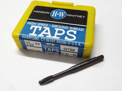 Hanson whitney #10-32 nc gh-5 3fl hss ulti-xl plug spiral point tap oxide 12759 for sale