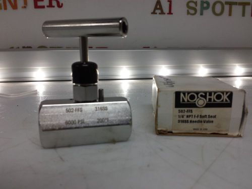 Noshok 502-FFS Stainless Soft Seat Steel Needle Valve 1/4&#034; NPT Female-Female