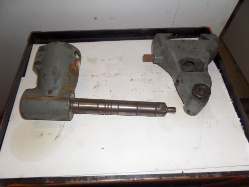 BRIDGEPORT RIGHT ANGLE HEAD HORIZONTAL MILLING ATTACHMENT WITH ARBOR AND SUPPORT