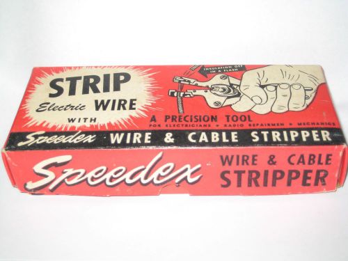 VINTAGE SPEEDEX WIRE &amp; CABLE STRIPPER 766-A 14-30 GAUGE STRIPPING TOOL w/BOX